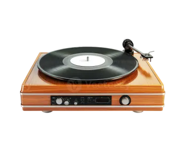 a record player's turntable on a white background