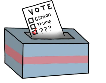 a voting box with the word vote on it