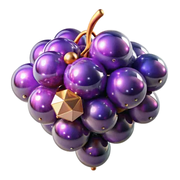 a bunch of grapes on a white background