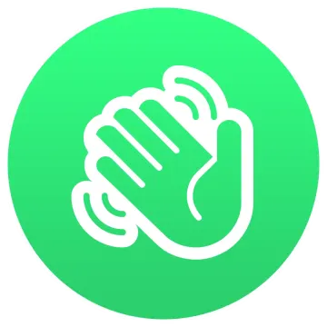 a green circle with a fist in the middle