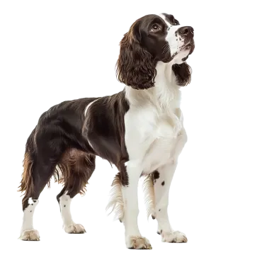a black and white dog