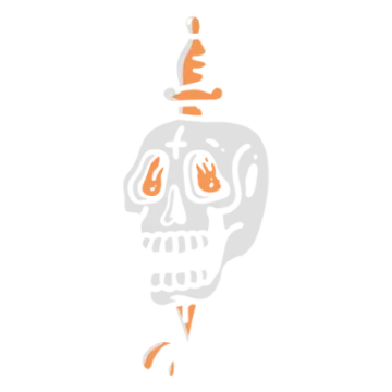 a skull with a hat on its head