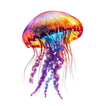a jellyfish in watercolor