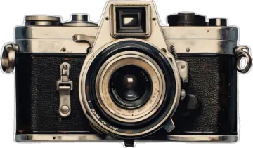 an old camera on a white background