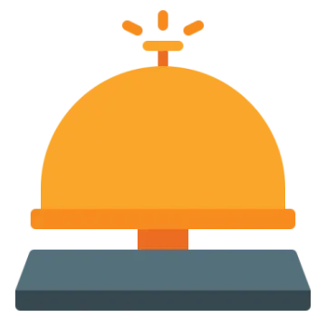 a yellow bell on a white background