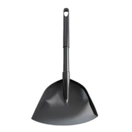 a black shovel on a white background