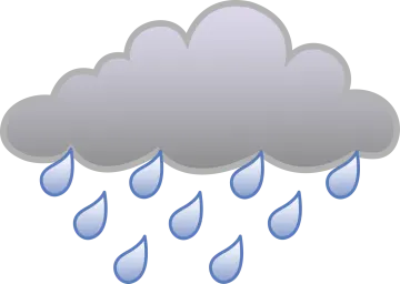 a cloud with rain on it