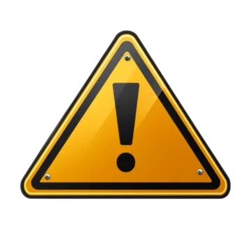 a yellow warning sign with an exor on it