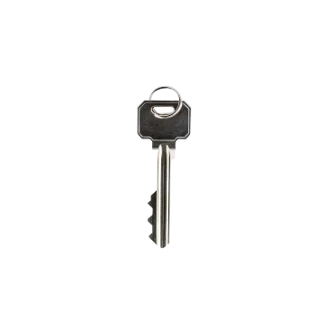 a black key on a white background