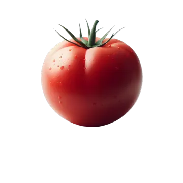 a red tomato on a white background