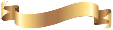a gold ribbon on a white background