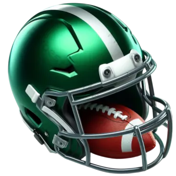 a football helmet with an american flag on it