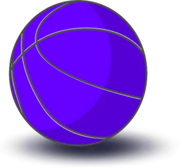 a purple basketball ball on a white background