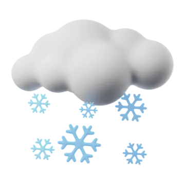 a cloud with snow on top of it
