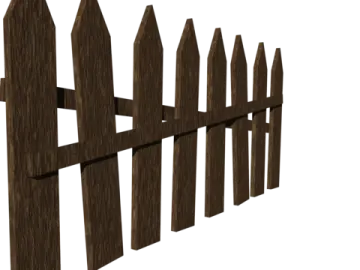 a wooden fence on a white background