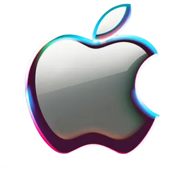 an apple logo on a white background