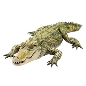 an adult crocodile with its mouth open
