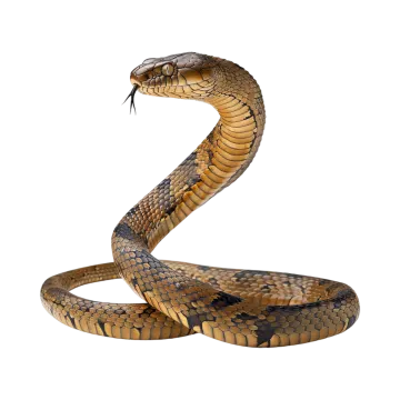 a brown snake on a white background