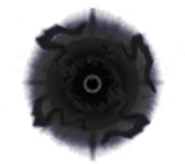 a black flower on a white background