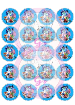 a bunch of cats and kittens in blue circles