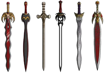 a set of medieval swords