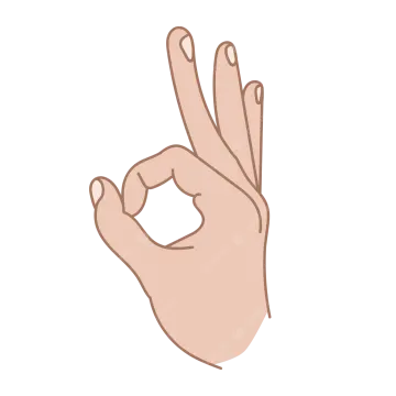 a person's hand making the ok sign