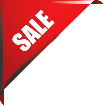 a red pennant with the word sale on it