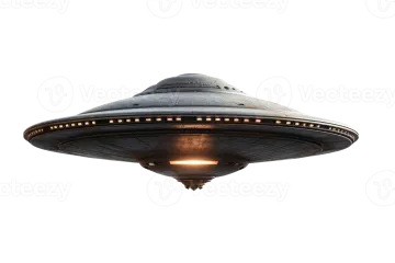 an alien spaceship flying in the sky