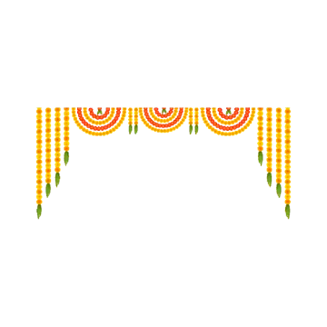 an illustration of a wedding arch with flowers