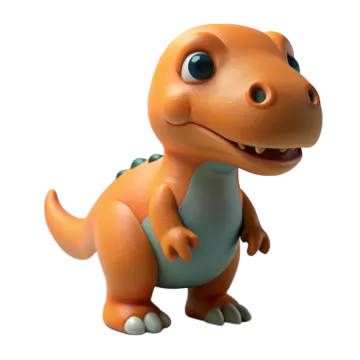 a small toy dinosaur is standing on a white surface