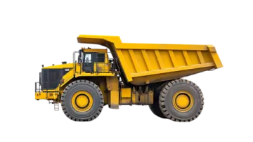 a dump truck on a white background