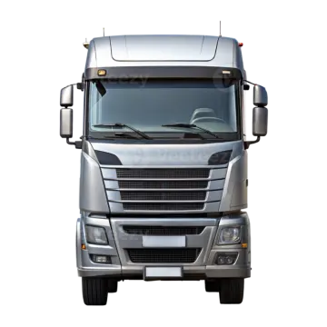 a silver truck on a white background