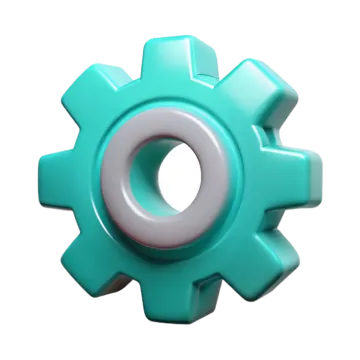 an image of a blue and white gear