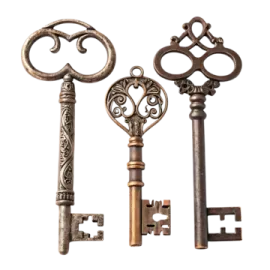 a bunch of antique keys