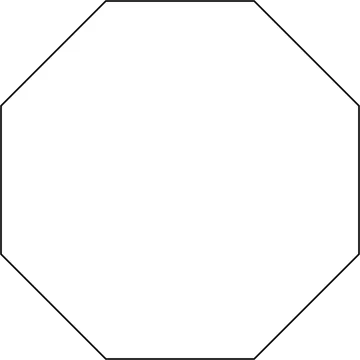 a black and white hexagon