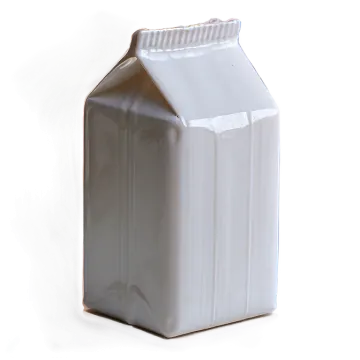 a white milk container with a brown lid