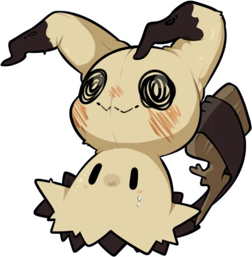 a drawing of a cat with big eyes