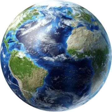 an image of the earth with a white background