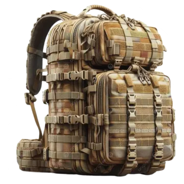 a large backpack with multiple compartments