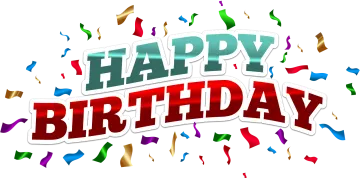 a happy birthday card with cons on it