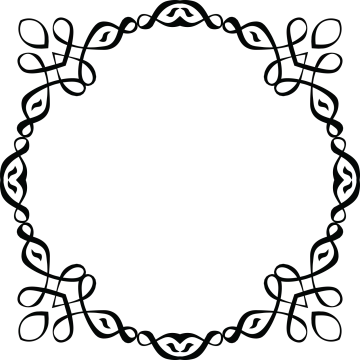 a black and white image of a circular frame