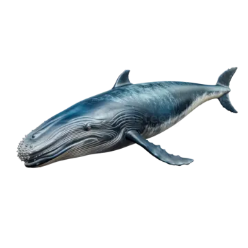 a blue whale on a white background