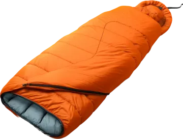 a sleeping bag on a white background