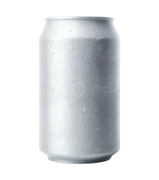 a can of beer on a white background