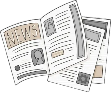 a newspaper with the word news on it