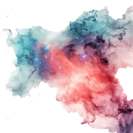 a map with the colors of the galaxy and stars