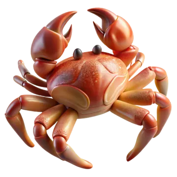 a close up of a crab