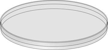 a round metal tray with an open lid