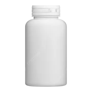 a white plastic bottle with an open lid