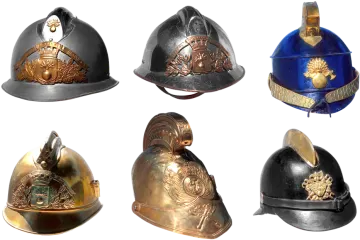 six different types of helmets